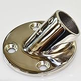ZERO 船舶　取付SUSステンレス金具【丸型】 内径26mm　25mmのパイプ用　パルピット/手すり (45度)