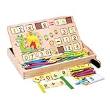 amazing hobby 木製 玩具 数字 足し算 引き算 割り算 掛け算 時間 学習 時計 教育 知育 おもちゃ 木 知具 算数 数学