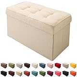 折りたたみ式 収納 スツール ワイドタイプ/74cm幅 選べる20色 布張り チェアー オットマン ストレージ トランク ボックス ドレッサー ダイニング エントランス