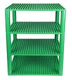Premium Green Tower Organiser Set includes 48 Round Stackers and 4 baseplates Compatible with All Ma