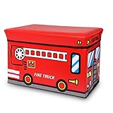 Fire Truckストレージボックス、Driving夢折りたたみ式万能トイオーガナイザー。