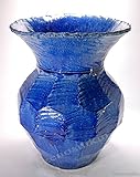 ブルー手ひねり花器　（信楽焼・花瓶・花入れ・花器・壺・壷・水盤・フラワーポット・フラワーベース・Z）