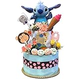 出産祝い ディズニー スティッチ おむつケーキ 内祝い ダイパーケーキ 男の子 オムツケーキ 女の子 パンパース 26枚