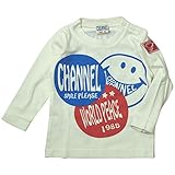 《H28秋冬物》 CHANNEL(チャンネル) 天竺CHANNEL SMILE長袖Tシャツ 95cm /オフシロ NO.CN-6406