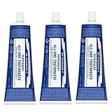３本セット ドクターブロナー オールインワン 歯磨き粉 【ペパーミント】ココナツオイル配合【140g】Dr. Bronner's Toothpaste Peppermint 【並行輸入品】