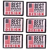 (LOLO import) ハンドメイド タグ 20枚 布タグ DIY 手芸 刺繍 手作り (B_1アメリカ国旗)