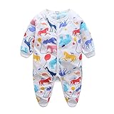 (プタス)Putars ベビー服 子供服 ロンパース 女の子 男の子 長袖 総柄 動物柄 カラフル 可愛い 秋 冬 新生児 歩行服 出産お祝い 記念日 プレゼント 0-18ヶ月