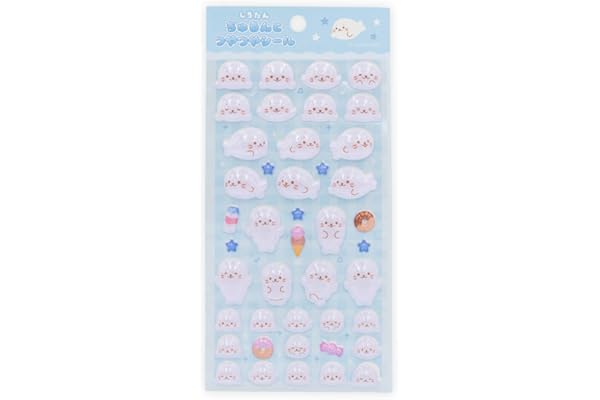 しろたん ちゅるんとつやつやシール 立体シール マザーガーデン
