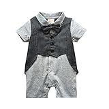 ベビー キッズ 赤ちゃん 子供服 洋装フォーマル 紳士風 男の子 半袖 カバーオール ロンパース 春夏 結婚式 お宮参り 七五三 節句 入園式 入学式 出産祝い ギフトxw025h