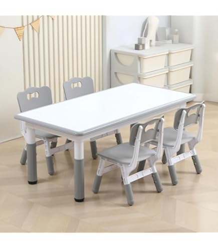 Amazon.co.jp: CHIIRAKU キッズテーブルと4チェアセット 子ども