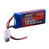 SUNPADOW 2S 7.4V ミニリチウム電池 1050mAh 20C JST プラグ付き、FPV、ドローンに適用