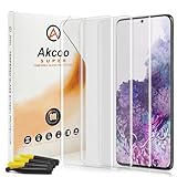 【3枚セット】Galaxy S20 Plus (6.7 インチ)スクリーンプロテクター，Akcoo【画面全面接着】【超音波指紋認証対応】【スマホケースと併用可能】4倍強化旭硝子 Samsung Galaxy S20 Plus 5G