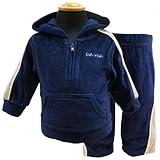 CalvinKlein カルバンクライン ベビー ベビー服 ベロア ジップアップ ジャケット 上下セット 60～70cm