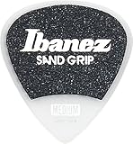 Ibanez アイバニーズ ピック PA16MSG-WH MEDIUM（0.80mm） サンドグリップ ショート･ティアドロップ (ホワイト)
