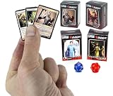 世界最小マジック:ザ・ギャザリング限定コレクターセット。アジャニVSニコル・ボーラスとジェイスvsヴラスカのデュエルデッキと限定プレイサイコロ。