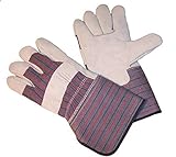 G & F 5025 Extra Long Cuff (4 1/2 Inch) Leather Palm Work Gloves, Large by G & F