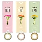 カラコン ワンデー キャラアイ フィオリー【1箱10枚入り】度あり 度なし 14.2mm 1day CaraEyes Fiory Chay まいまい UVカット モイスト カラー コンタクト（ブラウンブーケ／-5.25）