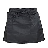 エプロン 前掛け ギャルソン ショート丈 ガーデニング キッチン女性 婦人用 業務用（ブラック）