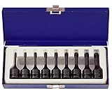 KT Pro Tools A3402MP 3/8' Drive 9-Piece Impact Torx Bit Socket Set [並行輸入品]