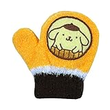 サンリオ ベビーサイズ ミトン手袋 笛つき ニット手袋 防寒 雪用手袋 雪遊び 冬物 スキーfo-ngr2 ポムポムプリン（黒）