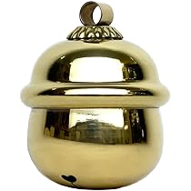 Amazon｜本坪鈴 真鍮製 神社鈴 神棚鈴 神具 (磨き仕上げ, 4寸