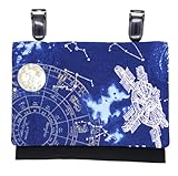 [ジュエリーショップエム] 移動ポケット クリップ ポケット ポーチ 高学年 小学生 男子 女子 子ども シンプル ポケットポーチ 日本製 モチーフ ネイビー 宇宙 ステーション pok