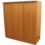 キャビネット 板扉 格子 天然木 タモ 幅89cm ライトブラウン DL-108LB