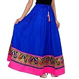 cotton Designer Party Wear lace work long Skirt For women (size: length- 40 Inches) Waist- non stret