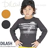 (ディラッシュ) DILASH長袖プリント長袖Ｔシャツ/春 ロンＴ 110 チャコール
