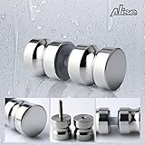 Alise L5000 SUS304 Stainless Steel Solid Bathroom Round Back-to-Back Shower Glass Door Handle Knob,P