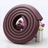 ベビー用　コーナークッション 全長２ｍ　両面テープに付き　けが防止　家具保護 安全と安心 　L型 　貼りやすい (ブラウン)