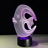 JIAEN LED夜間ライトデスク3d USBタッチスイッチカラフルスポーツパターンアクリルテーブルランプバーアート装飾