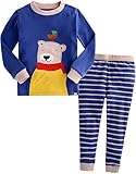 [Vaenait Baby]キッズ子供ベビー服綿100％ルームウェア長袖パジャマ寝間着上下セット Muffler Bear L