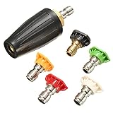 ILS - 1/4 Inch Quick Connect High Pressure Washer Rotating Turbo Nozzle Spray Nozzles Tip