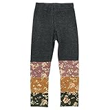 SCHNEE(スネー) 裾パッチワークストレッチ長丈レギンス 80cm/チャコール NO.F-641565