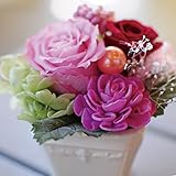 パステルカラーのかわいいプリザーブドフラワー プレゼント 枯れ ない 花 ギフト