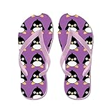 lplpolペンギンLoverサンダルFlip Flops for Kids大人用ユニセックスビーチサンダルプールシューズパーティースリッパブラックピンクブルーベルトfor Chosen カラー: ピ