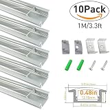 LightingWill U01P U字型LED管 10*1M-Silver(Transparent Cover) HKALP-TP-U01S