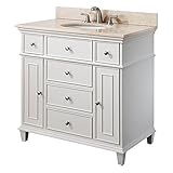 Avanity windsor-v36-wtウィンザー36で。シングル洗面化粧台 – ホワイト ベージュ WINDSOR-VS36-WT-B