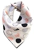 kishu baby Kitty Cat Reversible Girl Bandana Bib, Multicolor, One Size by Kishu Baby