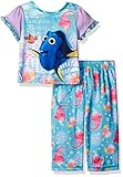 Disney Girls' Finding Dory True Friends 2-Piece Pj Set Ocean Blue 18M [並行輸入品]