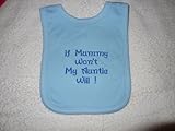 Personalised Baby dribble bib - over head super soft - quote name or whatever you would like by LADY