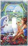 Art Plates - Flute Fairy Switch Plate - Single Toggle [並行輸入品]