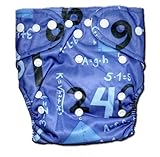 Bamboo Pocket Snaps Cloth Diaper/ Nappy - OS - MATH Prints by BubuBibi [並行輸入品]