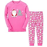 Hooyi 赤ちゃん女の子パジャマ綿子供メリー クリスマス パジャマ セットします。 (130（7歳）)