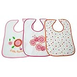 赤ちゃん・ベビー ガールズ お花と虫のデザイン ベルクロストラップ スタイセット (3枚入) 女の子 (ワンサイズ) (ピンク)