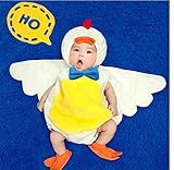 【おひるねアート　ベビー　赤ちゃん　撮影　衣装】スタジオやイベントなどの撮影にも　ベビー　赤ちゃん　衣装　単品　セット (衣装のみ, にわとり)