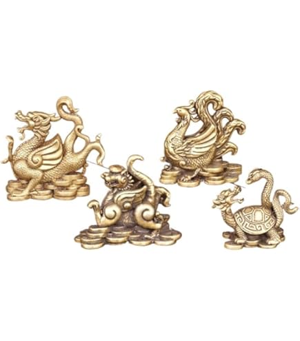 Amazon.co.jp: 銅製 四神（四獣）中国の神話 東の青龍 南の朱雀 西の