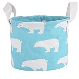 gloglowキュートなプリントコットンリネンデスクトップSundriesストレージボックスオーガナイザーラウンドバスケットハンドル付き GLOGLOWtrb3mvdq69-02