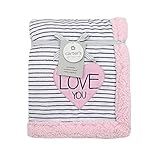 Carters Plush Blanket - I Love You (Valboa with Sherpa) by Triboro